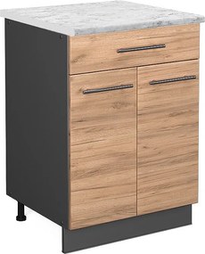 Szafka dolna do kuchni złoty dąb energetyczny 60x60x82 fame-line