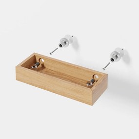 Półka łazienkowa z drewna dębowego Wireworks Yoku