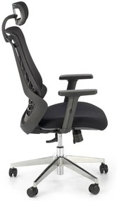 Czarny fotel ergonomiczny zgodny z rozporządzeniem MR i PS z 2023r.  - Zynex