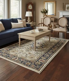 Kremowy stylowy dywan w rustykalnym stylu T6-E73