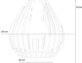 Czarna lampa wisząca z metalowym kloszem ø 24 cm – Opviq lights