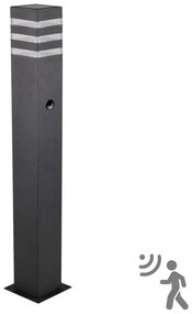 Lampa zewnętrzna z czujnikiem TEKSAS 1xE27/12W/230V IP44 74 cm antracyt