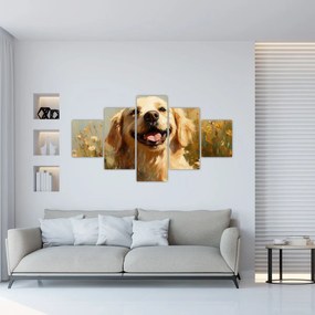 Obraz - Szczęśliwy piesek (125x70 cm)