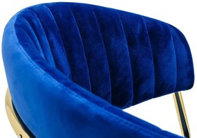 Krzesło ciemnoniebieskie w stylu glamour R5-A89