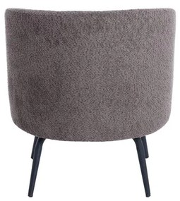 Ciemnobrązowy fotel z materiału bouclé Dieyda – Light &amp; Living