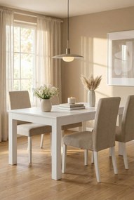 Biały minimalistyczny rozkładany stół K1-A00