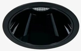 Wpuszczana Oprawa Led Z Ramką Ø8 Cm Z Aluminium, Z Funkcją Stopniowego Włączania I Wyłączania Luisiana Czarna & Biała 3000k & 38º & 11 W - Sklum