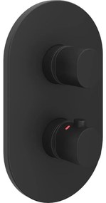 Ravak X070469 - Termostatyczna bateria prysznicowa do montażu podtynkowego CHROME czarna