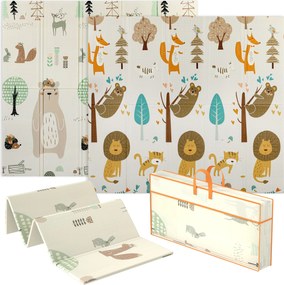 AIYAPLAY Mata do zabawy Baby 196 x 176 x 1,5 cm składana Dwustronna mata do raczkowania Wielokolorowa