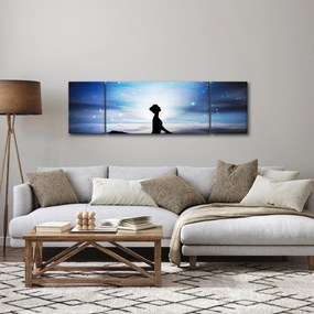 Obraz medytującej kobiety (170x50 cm)