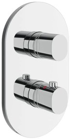 Ravak X070457 - Termostatyczna bateria prysznicowa do montażu podtynkowego CHROME, błyszczący chrom