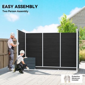 Outsunny Szopa Ogrodowa 3,2 m², Schowek z Płaskim Dachem, 303x123x197 cm z Oknem, Zamykana, Podwójne Drzwi, Wentylacja, Podłoga | Aosom PL