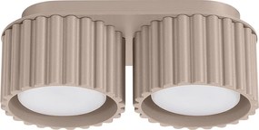 Lampa Sufitowa Minimalistyczny Aura, Aluminium - 2 Źródło - L.21 X H.12 Cm - Taupe
