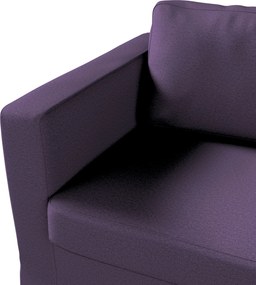 Pokrowiec na sofę Karlstad 3-osobową nierozkładaną, długi kolor fioletowy tkanina strukturalna