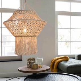 Rustykalna lampa wisząca makramowa 90 cm - String Rustykalny / Vintage Oswietlenie wewnetrzne