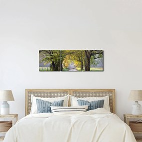 Zdjęcie - Smoky Mountains, Gatlinburg, USA (z zegarem) (90x30 cm)