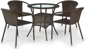 Brązowe krzesło ogrodowe Midas