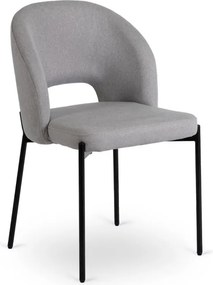 Krzesło Tapicerowane BROS Szare Nowoczesne