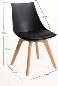 Zestaw 4 Krzese Blok