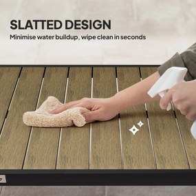 Outsunny Stół Ogrodowy dla 8 Osób, Stół Zewnętrzny, Stół Lounge, Odporny na Warunki Pogodowe, 190 x 90 x 74 cm, Drewno Naturalne