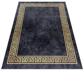 Dywan z nadrukiem Fiesta Ornament czarno-złoty 140 cm x 200 cm