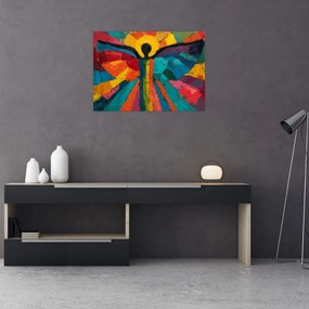 Obraz na szkle - Malowany anioł (70x50 cm)