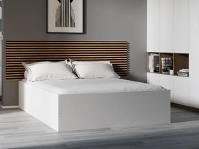 Łóżko BELLA 140 x 200 cm, białe Stelaż: Ze stelażem listwowym elastycznym, Materac: Materac Somnia 18 cm