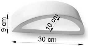 Biały ceramiczny półokrągły kinkiet - 2X A618 L9-F19