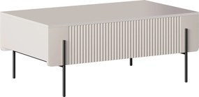 Stolik kawowy Malmi 100 cm z szufladami - kaszmir / czarne nóżki