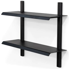 Czarna wielopoziomowa metalowa półka 60 cm Hola – Spinder Design