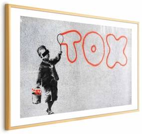 Plakat Toksyczny 30x21 cm z ramą złotą z marginesem ARTGEIST B