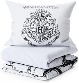 PrzytulneMieszkanie.pl PrzytulneMieszkanie.pl Pościel świecąca HARRY POTTER VISION biała Rozmiar pościeli: 70 x 90 cm | 140 x 200 cm