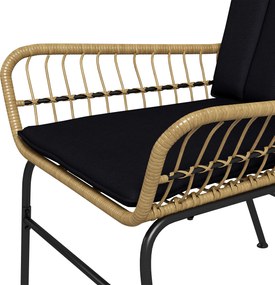 Outsunny Zestaw Bistro, Zestaw Mebli Balkonowych, W Stylu Boho, Odporny Na Pogodę, 78 x 68 x 95 cm, Czarny