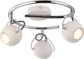 Biała lampa reflektorowa na okrągłym ramieniu - 3X S983 W8-F95