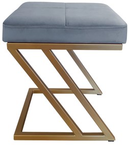 Pufa ZETA LOFT taboret podnóżek podstawa złota BL06