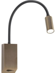 Redo 01-4802 - Giętna lampka LED HELLO LED/3W/230V brązowa