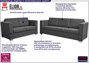 Minimalistyczny zestaw wypoczynkowy Telva 3X - Ciemnoszary
