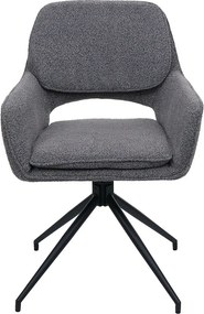 Krzesło do jadalni MCW-N74 (zestaw 6 sztuk),  szary