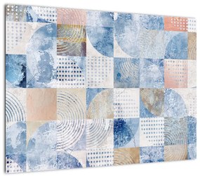 Obraz - Geometryczne kształty na ścianie (70x50 cm)