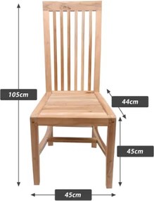 Krzesła ogrodowe teakowe Divero BOLERO 2 szt. składane