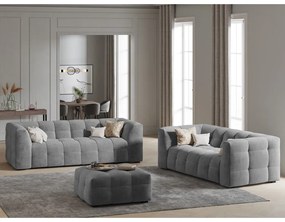 Szary aksamitny puf Windsor &amp; Co Sofas Vesta