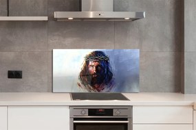 Szkło do Kuchni na Ścianę Klasyczny Obraz Jezusa