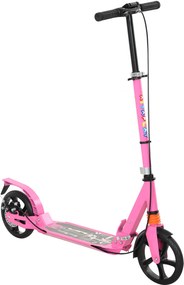 AIYAPLAY Hulajnoga dziecięca z regulowanymi uchwytami, składana, dla dzieci 6-12 lat 94 x 36 x 88-103 cm Różowy