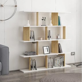 Półka stojąca JORIN - dąb biały, 130x137x25