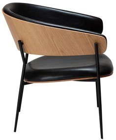 Czarny fotel z imitacji skóry Crib – DAN-FORM Denmark