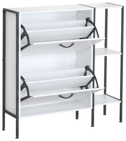 Szafka na buty SOVIO, 2 półki, biały