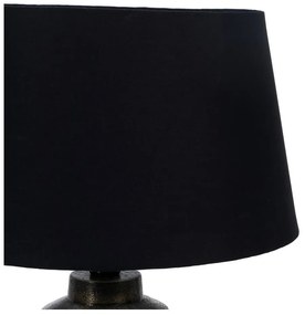 Czarna lampa stołowa z tekstylnym kloszem (wysokość 66 cm) – Ixia
