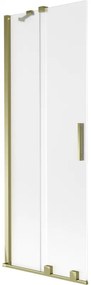 Mexen Velar parawan nawannowy 2-skrzydłowy rozsuwany 70 x 150 cm, szron, złoty - 896-070-000-31-50