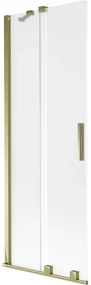Mexen Velar parawan nawannowy 2-skrzydłowy rozsuwany 70 x 150 cm, szron, złoty - 896-070-000-31-50