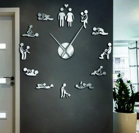 Samoprzylepny zegar ścienny Kamasutra | Hrobeso